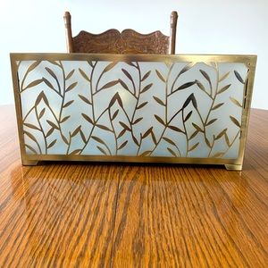 Gold three piece candle holder